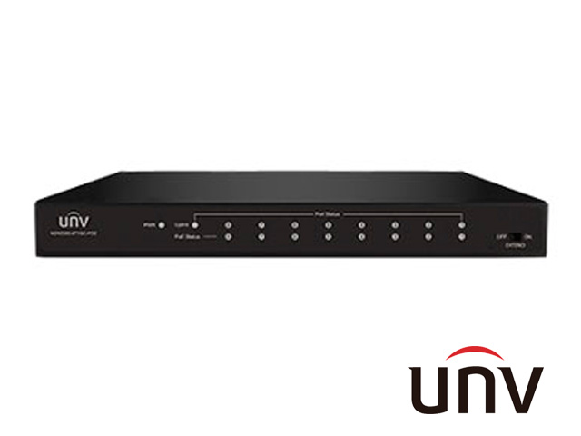 SWITCH POE 8FAST/8POE/1GIGA UNV UNIVIEW NSW2000-8T1GC-POE NO-ADMINISTRABLE MODO EXTEND 250MTS 115W