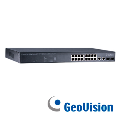 SWITCH POE+ 16FAST/16P+2GIG/SFP ADMINISTRABLE-L2 GEOVISION GV-POE1601V2