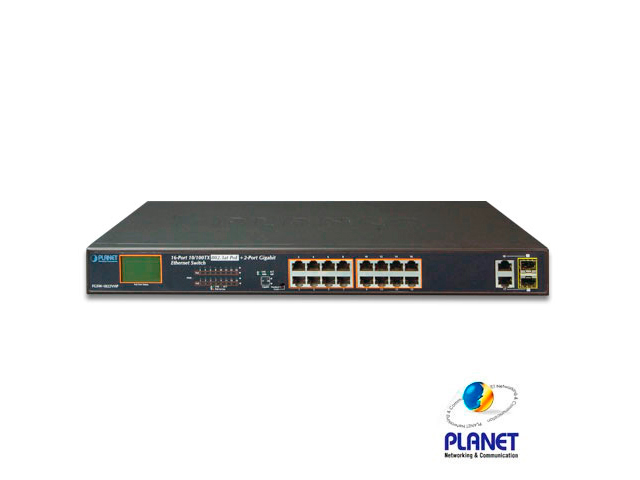 SWITCH POE+ 16FAST/16POE + 2GIG/SFP NOAD PLANET FGSW-1822VHP