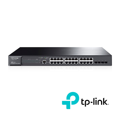 SWITCH POE+ 24GIGA/24POE/4SFP ADMINISTRABLE-L2 TP-LINK T2600G-28MPS 320