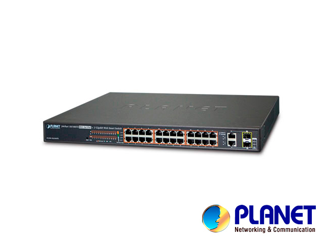 SWITCH POE 24FAST+2GIGA+2SFP ADMINISTRABLE-L2 PLANET FGSW-2624HPS4 420WATTS