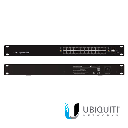 SWITCH POE+ 24GIGA/24POE 2SFP ADMINISTRABLE-L2 ENRUTAMIENTO L3 UBIQUITI ES-24-250W