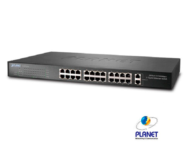 SWITCH 24FAST + 2GIGA NO-ADM PLANET FGSW-2620 RACK