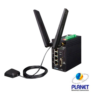 GATEWAY CEL INDUSTRIAL PLANET ICG-2420G-LTE-US / PUERTA DE ENLACE CELULAR 4G LTE INDUSTRIAL CON 4 PUERTOS 10 / 100TX (2 RANURAS PARA TARJETA SIM, 2 RS232, 1 RS485, DI / DO, GPS, -20 ~ 70 GRADOS C, BAN