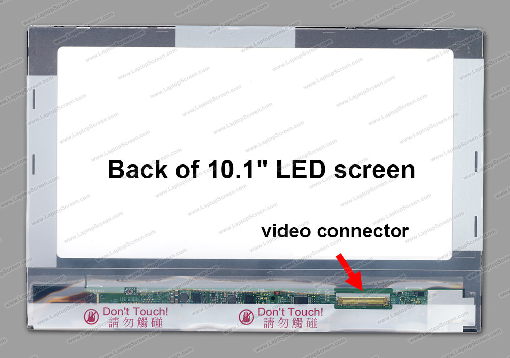 10.1-inch WideScreen (8.74"x4.92") WXGA (1280x800) Matte LED HSD101PWW1 G10 REV.0