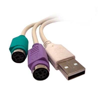 CONVERTIDOR USB A PS2 (2PTOS) ACTIVO
