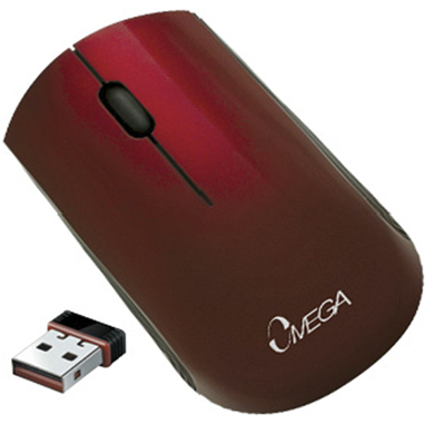 MOUSE INALÁMBRICO OMEGA SLIM 2.4 ROJO