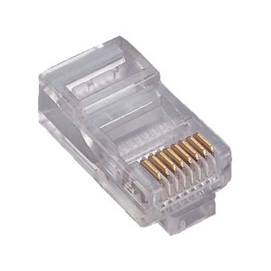 PLUG RJ45 CAT5E 8 POSICIONES CAJA CON 100 PZAS MARCA AMP