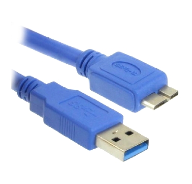 CABLE USB V 3.0 A MICRO B MACHO DE 1.8MTS. COLOR AZUL