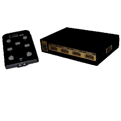 MULTIPLEXOR MANUAL HDMI CON CONTROL REMOTO 1 TV - 5 DISPOSITIVOS