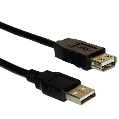 CABLE USB V2.0 EXTENSION  30 CMS NEGRO