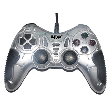 CONTROL P/JUEGOS JOYPAD GRIS PLATA 