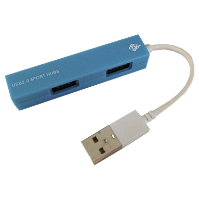 HUB USB 4 PUERTOS HI SPEED AZUL