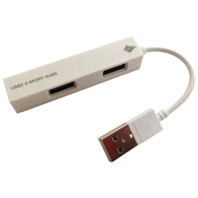 HUB USB 4 PUERTOS HI SPEED BLANCO