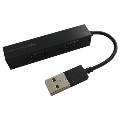 HUB USB 4 PUERTOS HI SPEED NEGRO