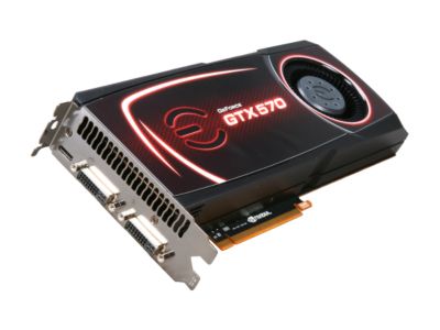 EVGA 012-P3-1570-AR GeForce GTX 570 (Fermi) 1280MB 320-bit GDDR5 PCI Express 2.0 x16 HDCP Ready SLI Support Video Card