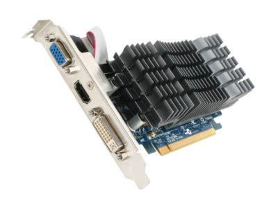 ASUS EN210 SILENT/DI/1GD3/V2(LP) GeForce 210 1GB 64-bit DDR3 PCI Express 2.0 x16 Low Profile Ready Video Card