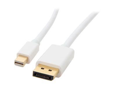 StarTech 2 m White Mini DisplayPort to DisplayPort Adapter Cable - M/M MDP2DPMM2MW Mini DisplayPort to DisplayPort Interface