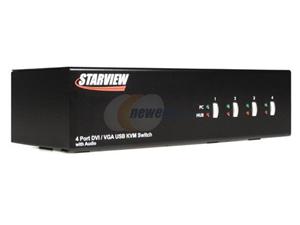 StarTech SV431DDUSB 4 Port StarView DVI/VGA USB KVM Switch with Audio
