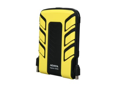ADATA Superior Series 2.5" 500GB SH93 Water & Shock Proof External Hard Drive (Yellow) Model ASH93-500GU-CYL
