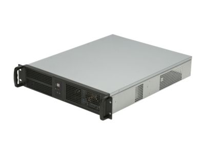 Athena Power RM-2U2026S60 Black Steel 2U Rackmount Server Case w/ V2.91 EPS-12V 600W Dual Fan Power Supply 2 External 5.25\" Drive Bays - OEM