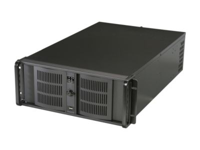 iStarUSA D-400L-7 Black 1.2mm SECC Zinc-Coated Steel (Japan Made) (Main Chassis) 4U Rackmount High Performance Chassis 7 External 5.25\" Drive Bays