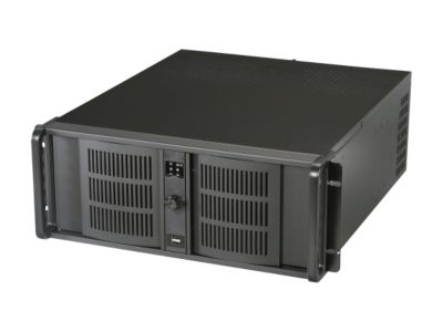 iStarUSA D-400 Black 1.2mm SECC Zinc-Coated Steel (Japan Made) (Main Chassis) 4U Rackmount Compact Stylish Chassis 4 External 5.25\" Drive Bays