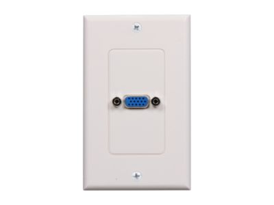 StarTech VGAPLATE Single Outlet 15-Pin Female VGA Wall Plate - White