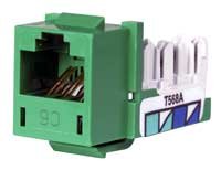 Hubbell XCELERATOR Category 6 Universal Modular Jack, Green