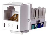 Hubbell XCELERATOR Category 6 Universal Modular Jack, White
