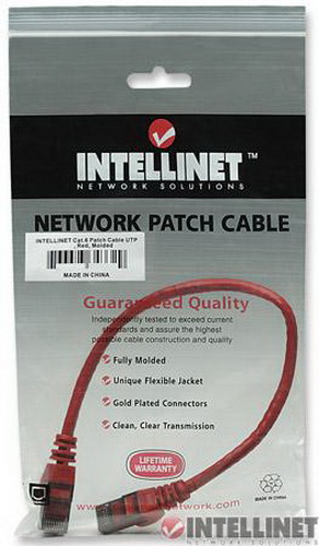 CABLE PATCH CAT 6,  0.5M( 1.5F) UTP ROJ