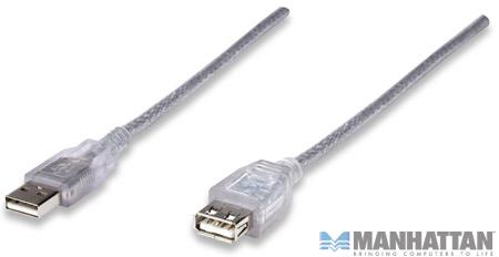 CABLE USB V2.0 Ext. 3.0M PLATA