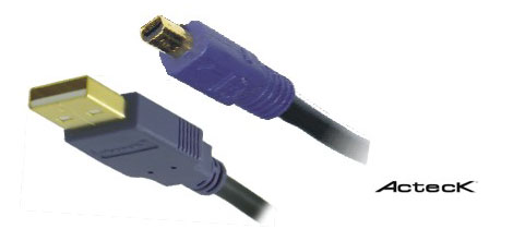 CABLE ACTECK ACC-USBA4 MINI USB A/MINIB4P 1.8 MTS.