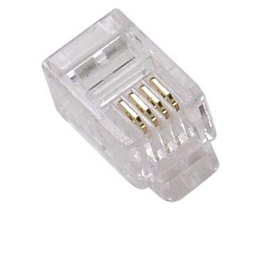 PLUG RJ-11 DE 4 HILOS GDE TAIWAN CON 100 PZAS