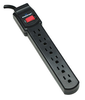 SURGEMAX BARRA 6 CONTACTOS NEGRO