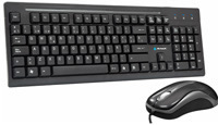 KIT AK2-2200 ACTECK 2 EN 1 STANDAR TECLADO Y MOUSE USB COLOR NEGRO