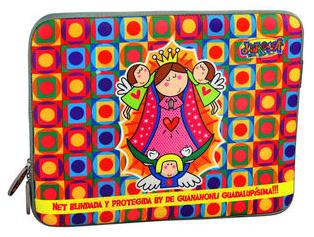 FUNDA VIRGEN A CUADROS DISTROLLER DE NEOPRENO PARA NETBOOK 12 pulgadas