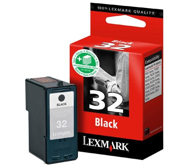 TINTA (32) NEGRO LEXMARK USO MODERADO P/Z812, X5250, X5470, X5270, X3350, X7170, P315, P915, P6250,