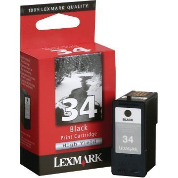 TINTA (34) NEGRO LEXMARK REND. STANDAR P/Z812, P315, P915, P6250, P4350, X5250, X5470, X5270, Z812,