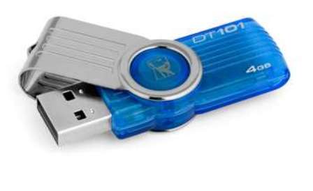 MEMORIA FLASH KINGSTON 4 GB AZUL (DT101G2/4GB  /  DT101G2/4GBZ)