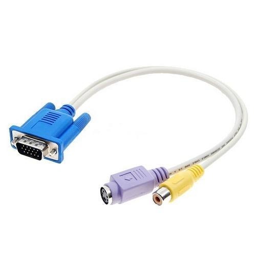 CABLE MONITOR ADAPTADOR VGA A S-VIDEO & RCA