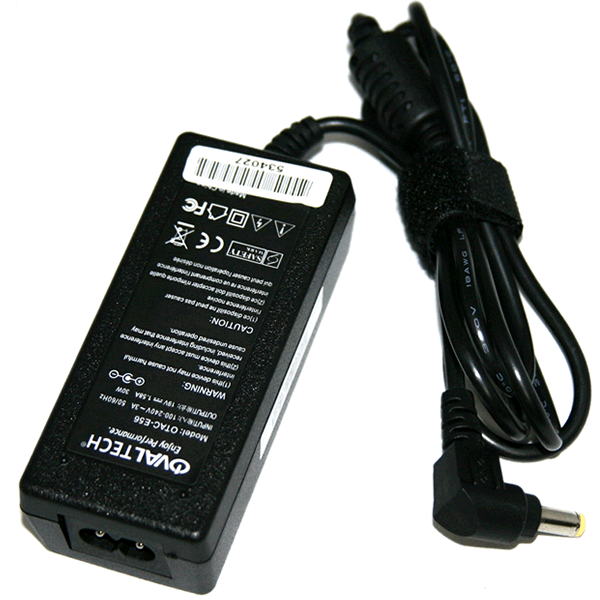 Adaptador OvalTech para NETBOOK ACER ONE Series c/cable 19V/1.58AH