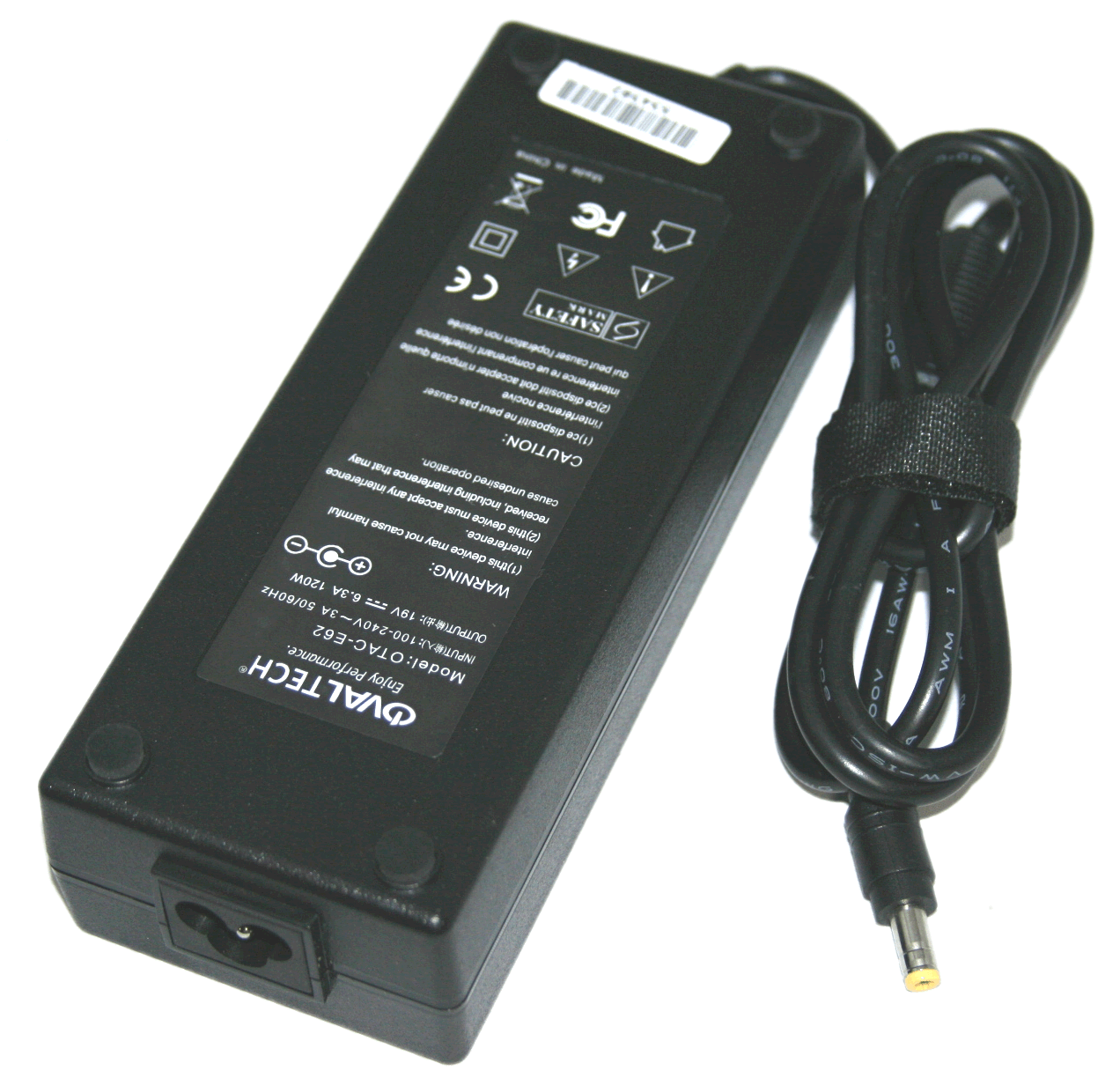 Adaptador OvalTech para Computadora Portatil ACER/HP c/cable 19V/6.3AH