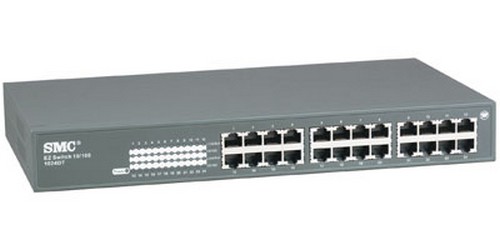 SWITCH SMC 24 PTOS 10/100MBPS AUTO NEGOCIACION P/MONTAR EN RACK