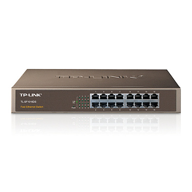 SWITCH TP-LINK FAST-ETHERNET NO ADMINISTRABLE 16 PUERTOS 10/100MBPS, 8K TABLA DE MAC ADDRESS, MEMORIA EN BUFFER 1.25MB, BACKPLANE 3.2GB, GABINETE METALICO, MONTAJE PARA RACK.
