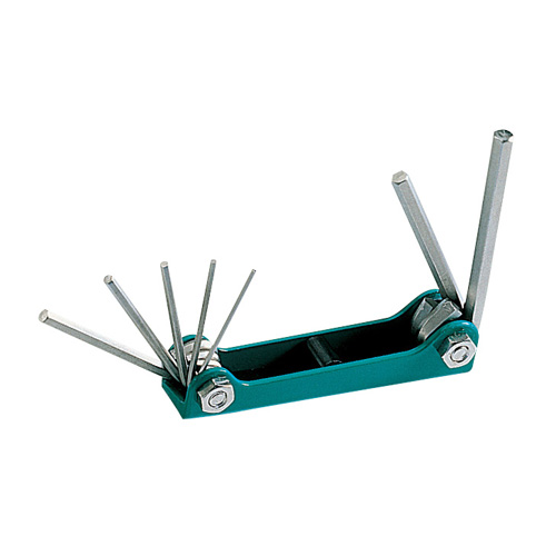 7 Pc Folding Hex Key Set - Metric