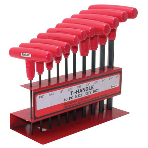 T-Handle Hex Key Set..3/32\" to 3/8\"