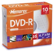 MEMOREX DVD-R 16X PAQ. 10 PZAS