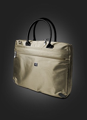 KlipX Jacky Handbag in Beige / short black handle (KNB-420BE)