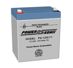 Power-Sonic 12V/5Ah Plomo-ácido de la batería con el terminal de F1 para la visión de la batería CP1250
